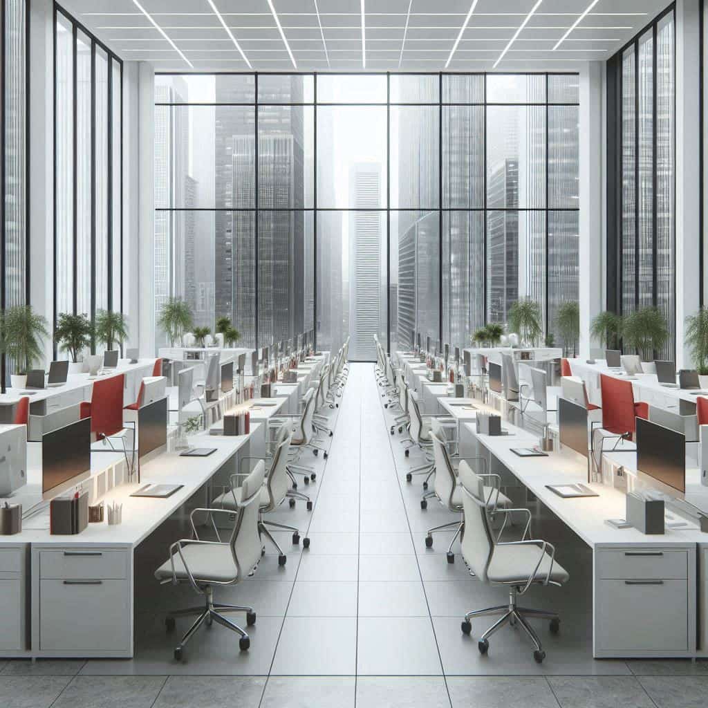 写字楼办公大堂多组巨型绿植维护时清洁团队应设置怎样的楼层间物资调度原则